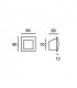 LED Outdoor Square Wall Light Grey IP65