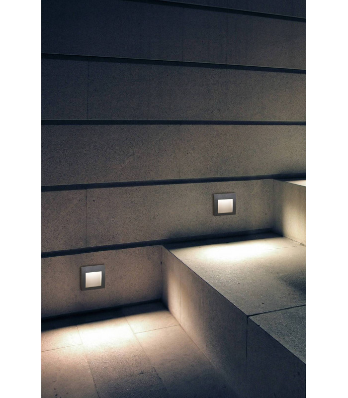 LED Outdoor Square Wall Light Grey IP65