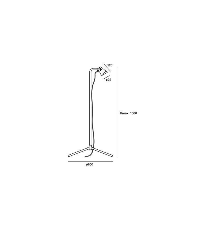 1 Light Outdoor Floor Lamp Spotlight Black IP65