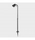 1 Light Outdoor Floor Lamp Spotlight Black IP65