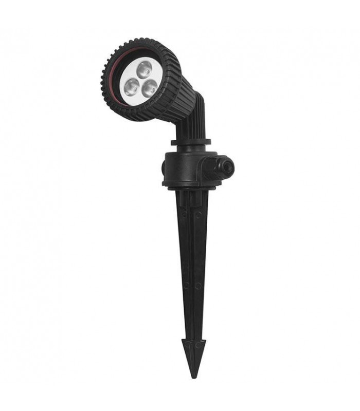 1 Light Outdoor Spotlight Black IP65