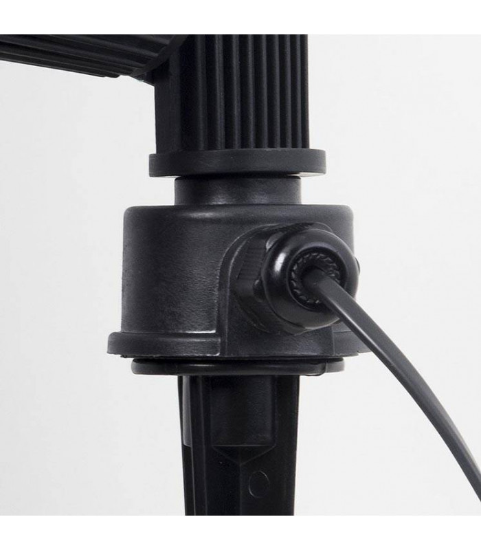 1 Light Outdoor Spotlight Black IP65