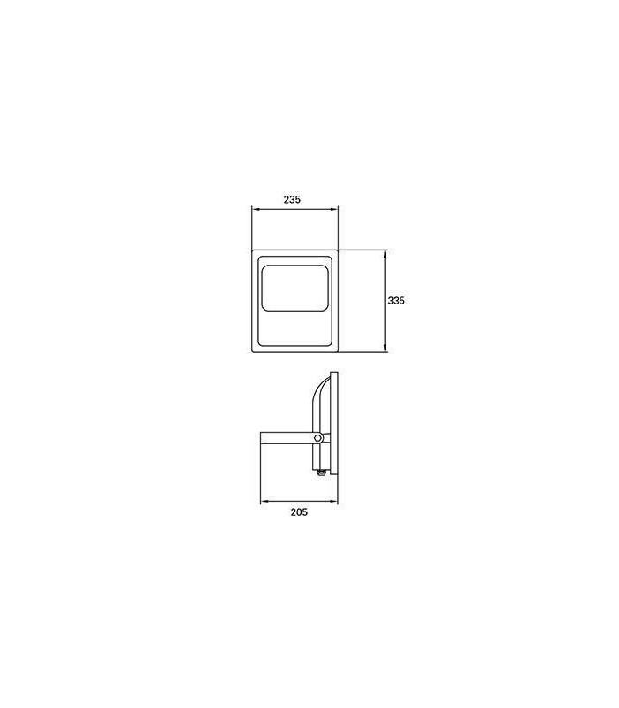 LED 1 Light Flood Light Outdoor Spotlight Black IP65