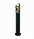 1 Light Outdoor Bollard Light Black with White Diffuser IP44, E27