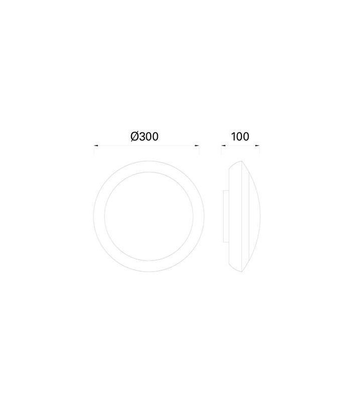 2 Light Outdoor Surface Mounted Lighting Grey IP65