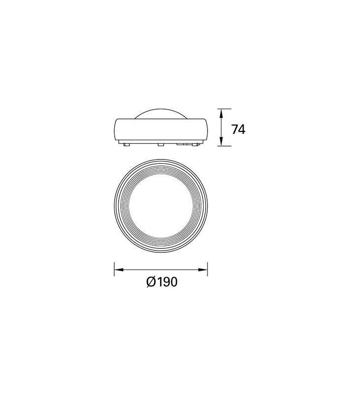 LED Outdoor Surface Mounted Lighting Urban Grey IP65