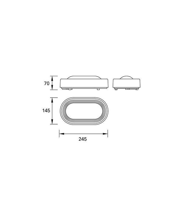 LED Outdoor Surface Mounted Lighting Urban Grey IP65