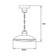 LED Outdoor Ceiling Pendant Light White IP44