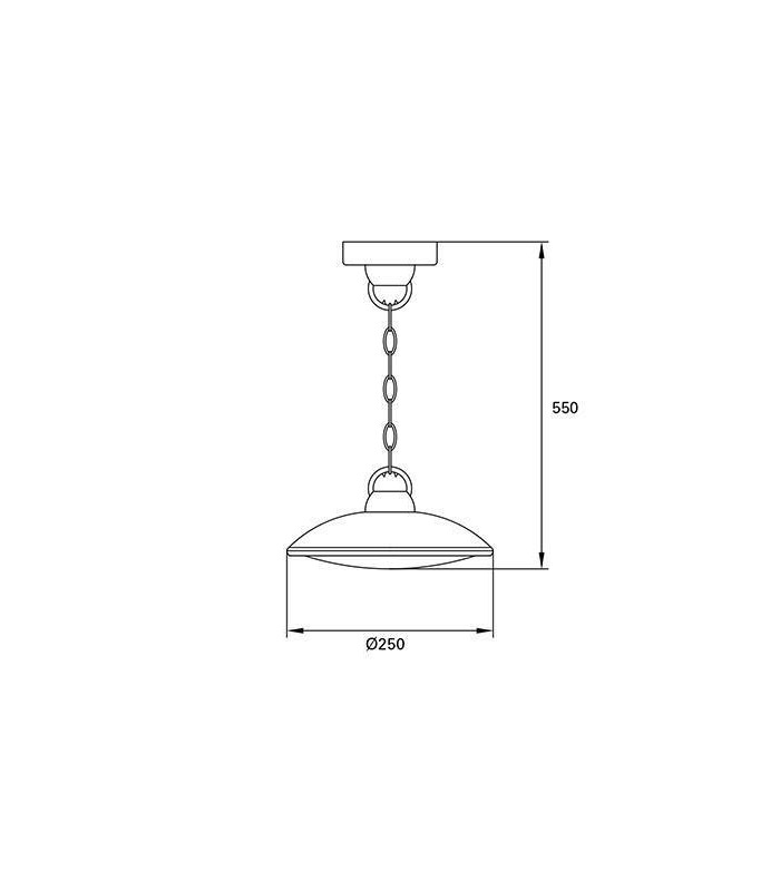 LED Outdoor Ceiling Pendant Light White IP44