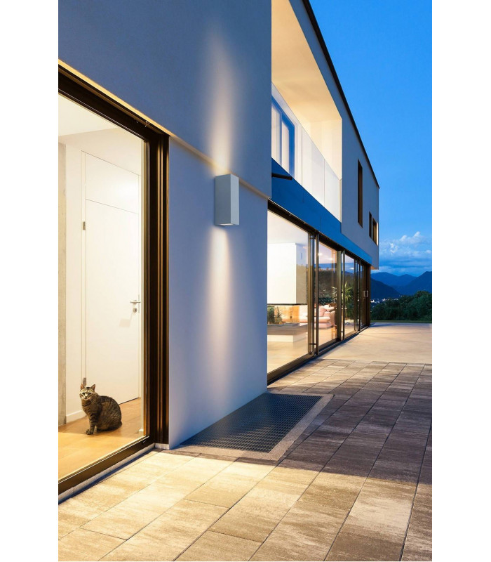 2 Light Outdoor Wall Light Black IP44