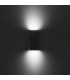 2 Light Outdoor Wall Light Black IP44