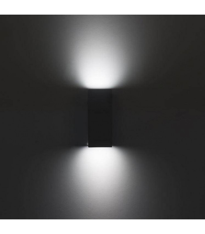 2 Light Outdoor Wall Light Black IP44