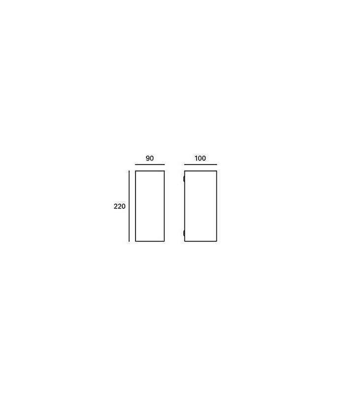 2 Light Outdoor Wall Light Black IP44