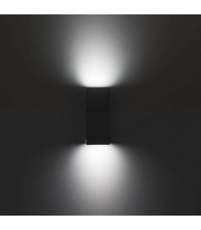 2 Light Outdoor Wall Light Black IP44
