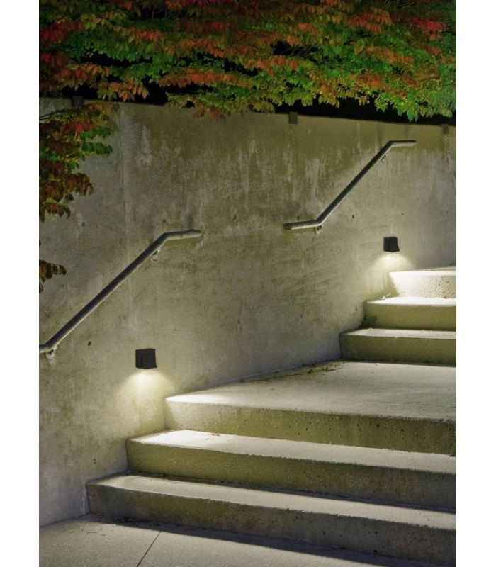 LED Outdoor Wall Light Black IP54