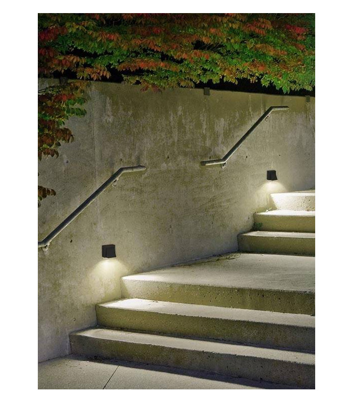 LED Outdoor Wall Light Black IP54