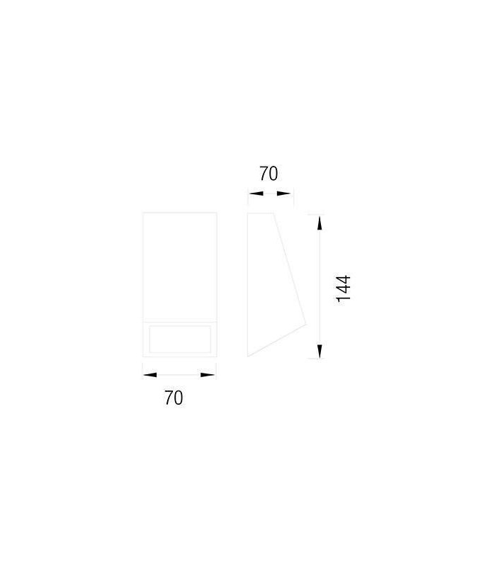 1 Light Outdoor Wall Light Grey IP44