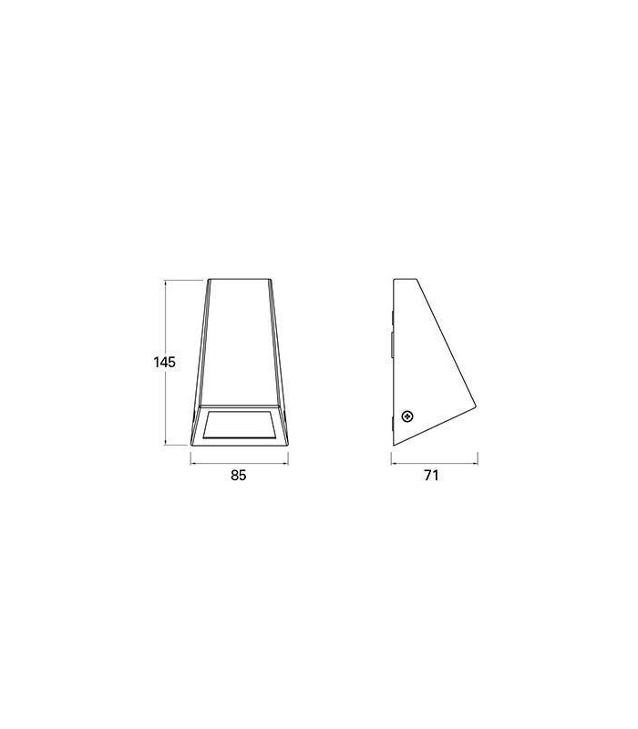 1 Light Outdoor Wall Light Black IP44
