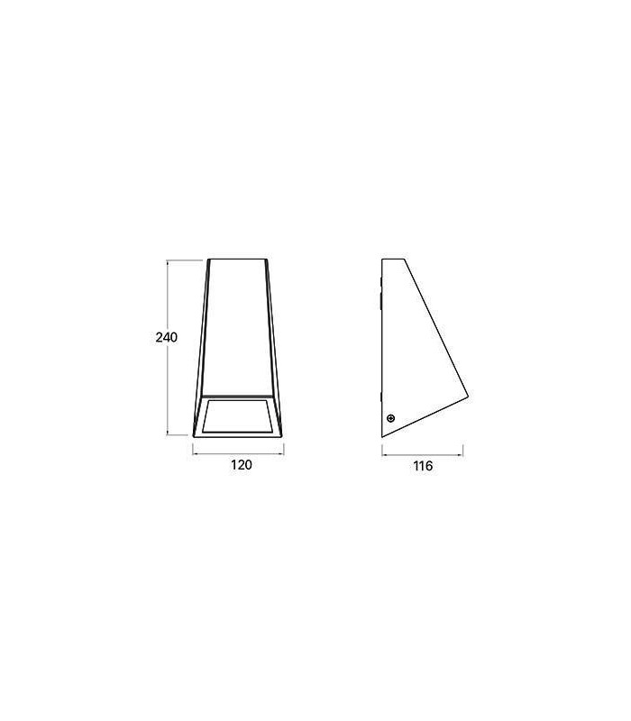 1 Light Outdoor Wall Light Black IP44