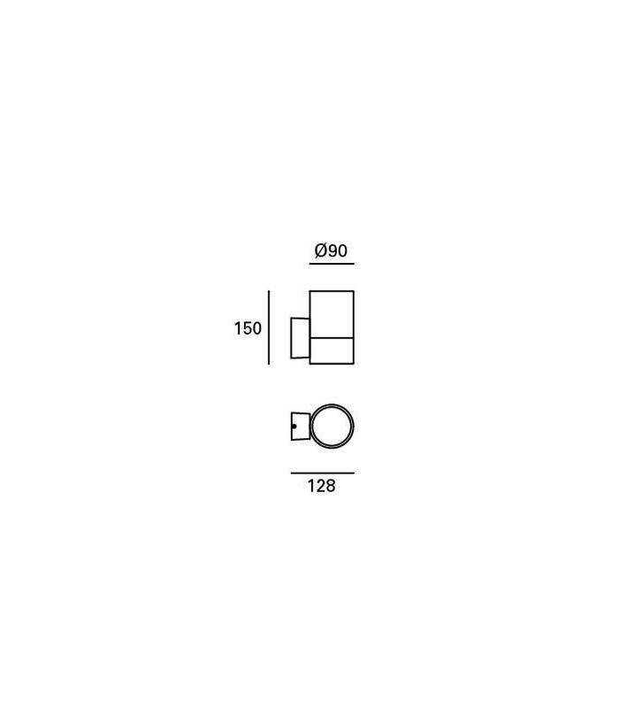 LED Outdoor Surface Mounted Wall Light Black IP54