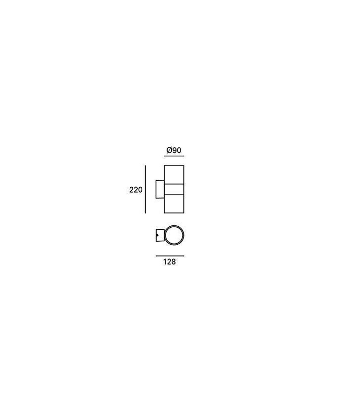 LED Outdoor Surface Mounted Wall Light Black IP54