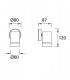 LED Outdoor Wall Light Black IP54