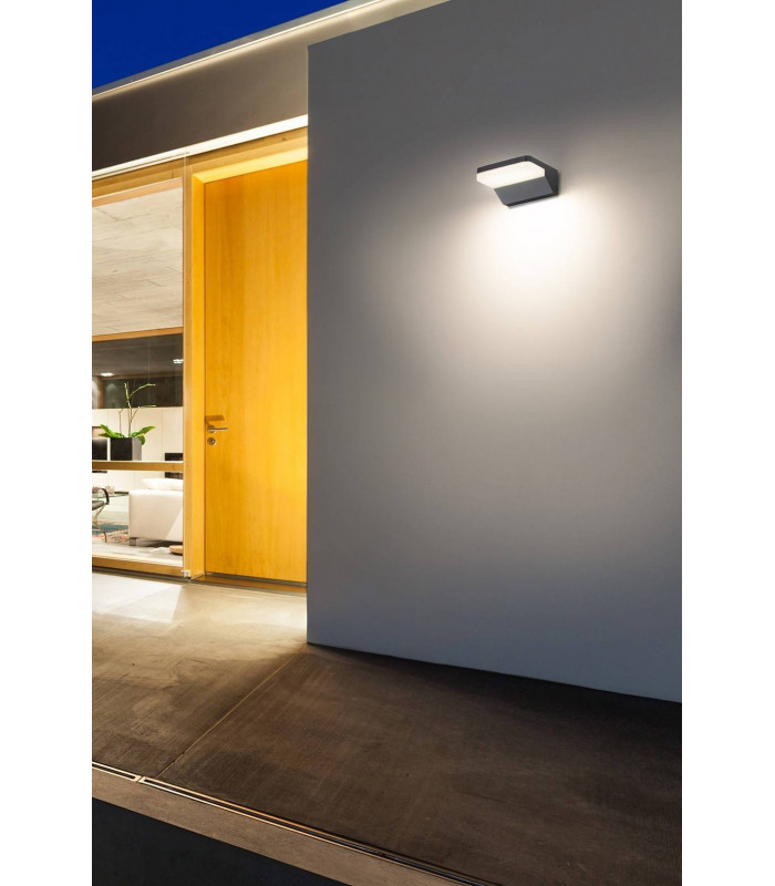 LED Outdoor Wall Light Black IP44
