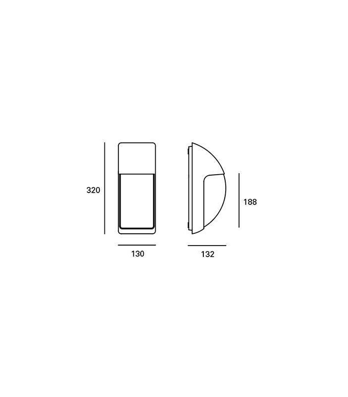 1 Light Outdoor Wall Light Black IP65
