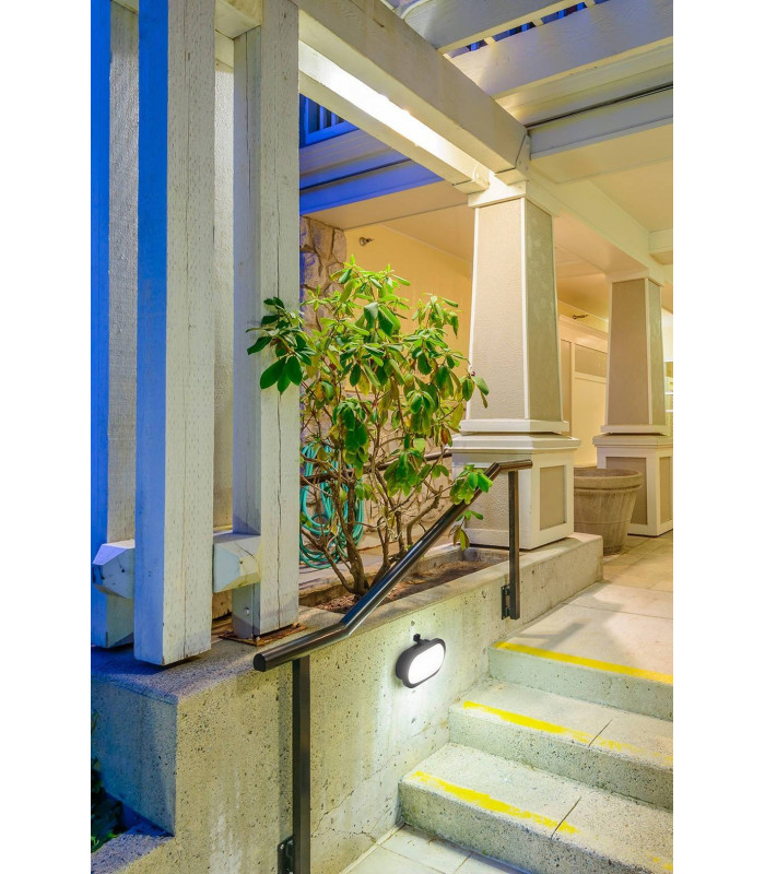 LED Outdoor Surface Mounted Wall Light Black IP44