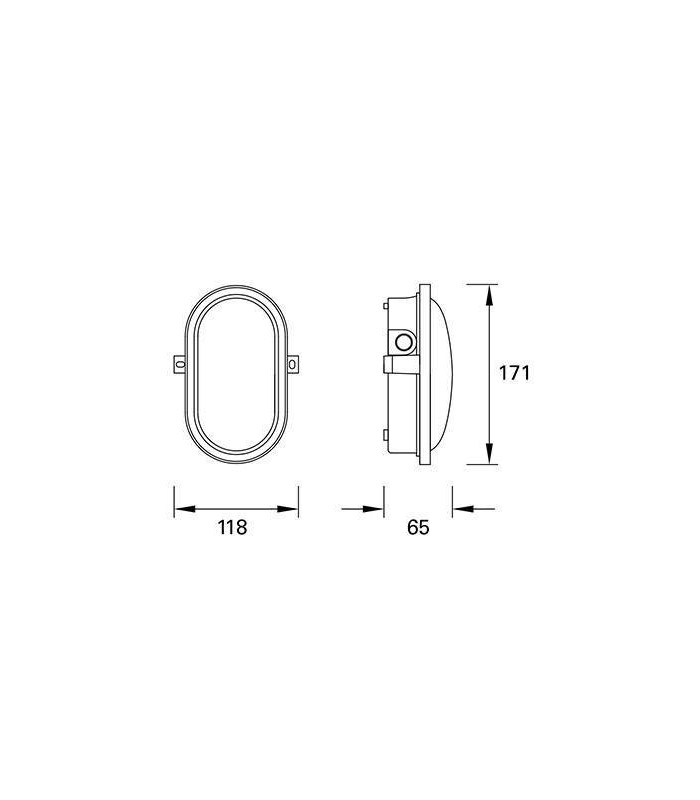 LED Outdoor Surface Mounted Wall Light White IP44