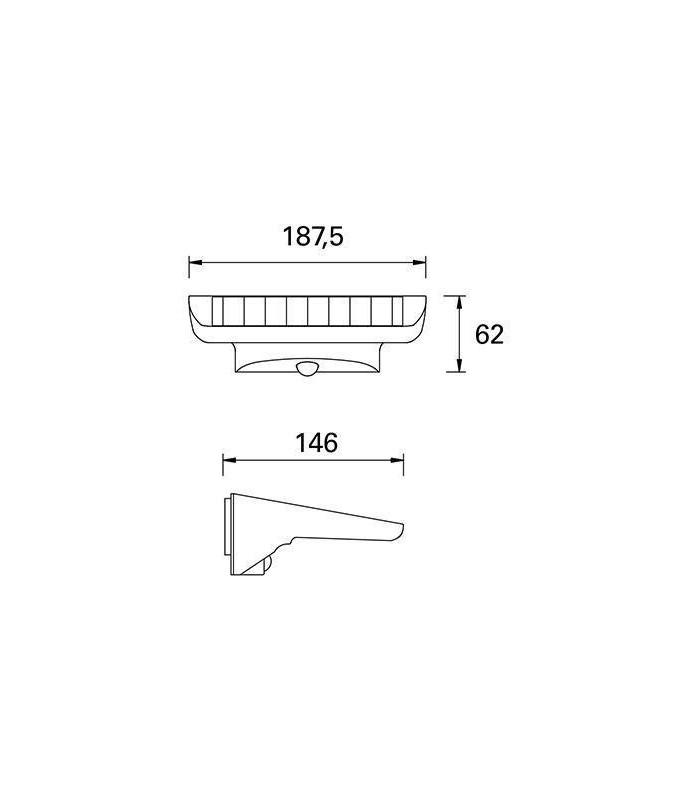 LED Outdoor Surface Mounted Wall Light Black IP44