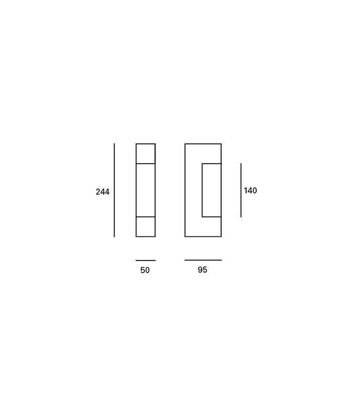 LED Outdoor Wall Light Stainless Steel IP44