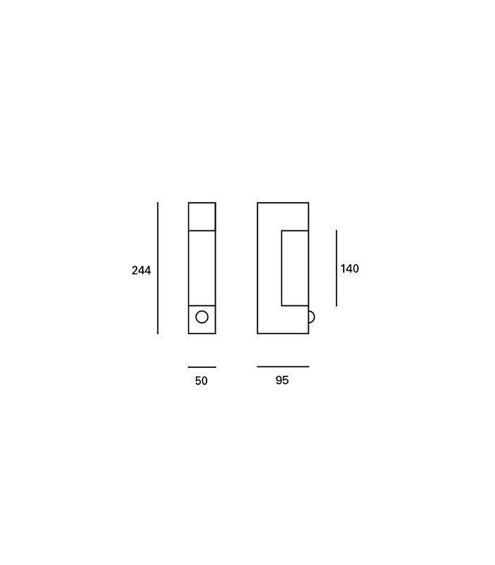 LED Outdoor Wall Light Stainless Steel IP44