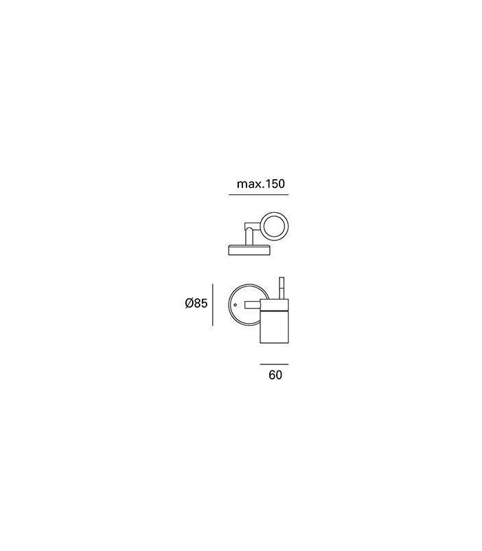 1 Light Outdoor Adjustable Wall Light Stainless Steel IP54