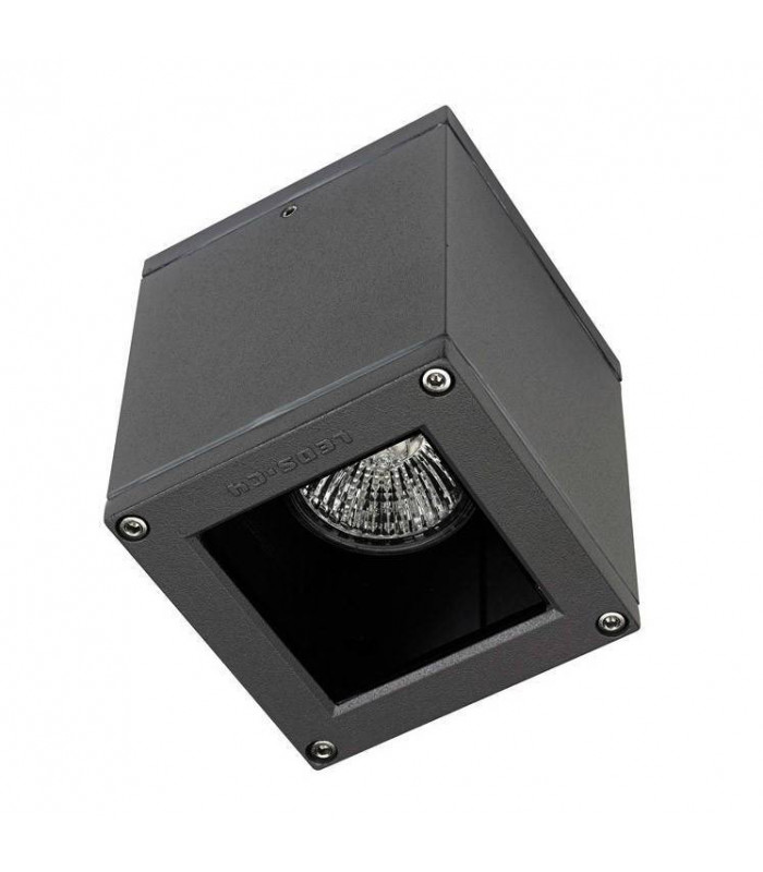 1 Light Outdoor Surface Mounted Ceiling Light Urban Grey IP54, GU10