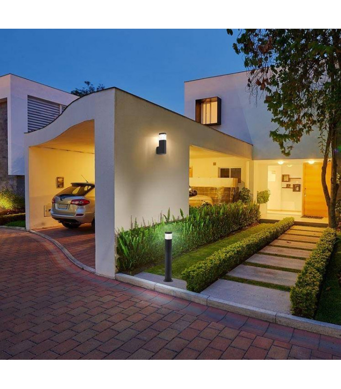 LED Outdoor Wall Light Black IP44