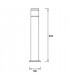 LED Outdoor Bollard Light Black IP65