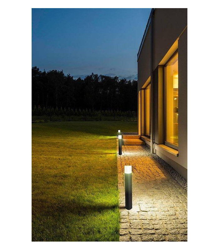1 Light Outdoor Bollard Light Urban Grey IP44