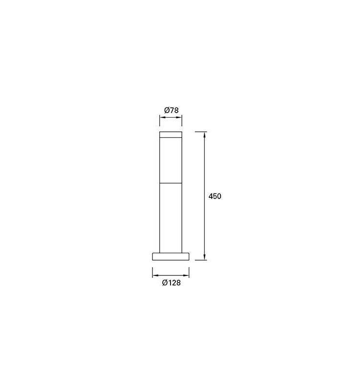 1 Light Outdoor Bollard Light White IP55