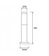 1 Light Outdoor Bollard Light Urban Grey IP55