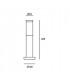 1 Light Outdoor Bollard Light Grey IP55