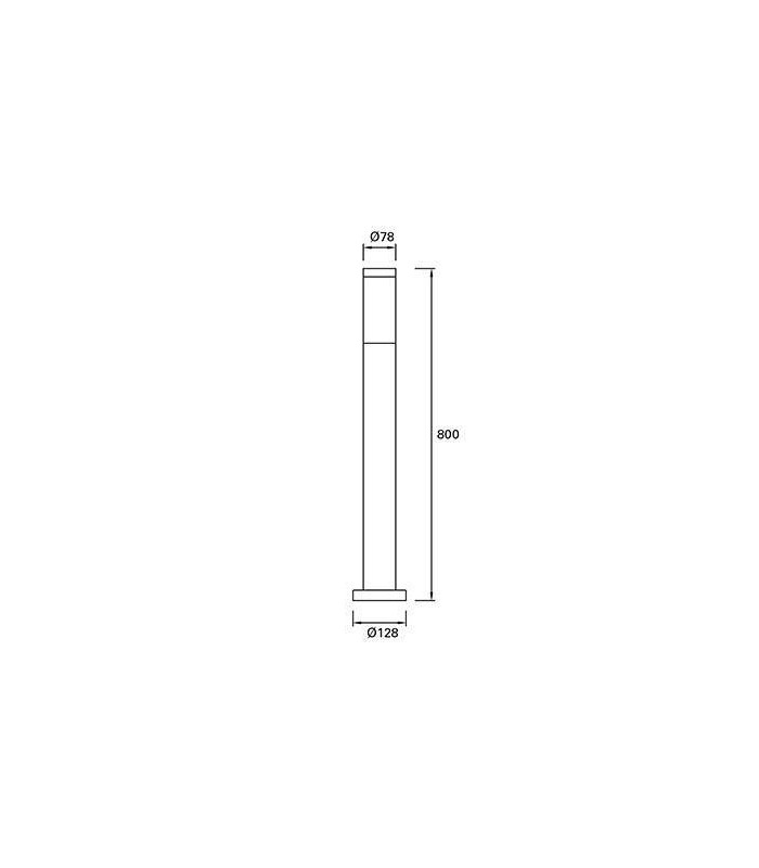 1 Light Outdoor Bollard Light White IP55