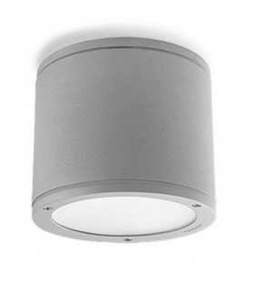2 Light Outdoor Surface Mounted Ceiling Light Grey IP65