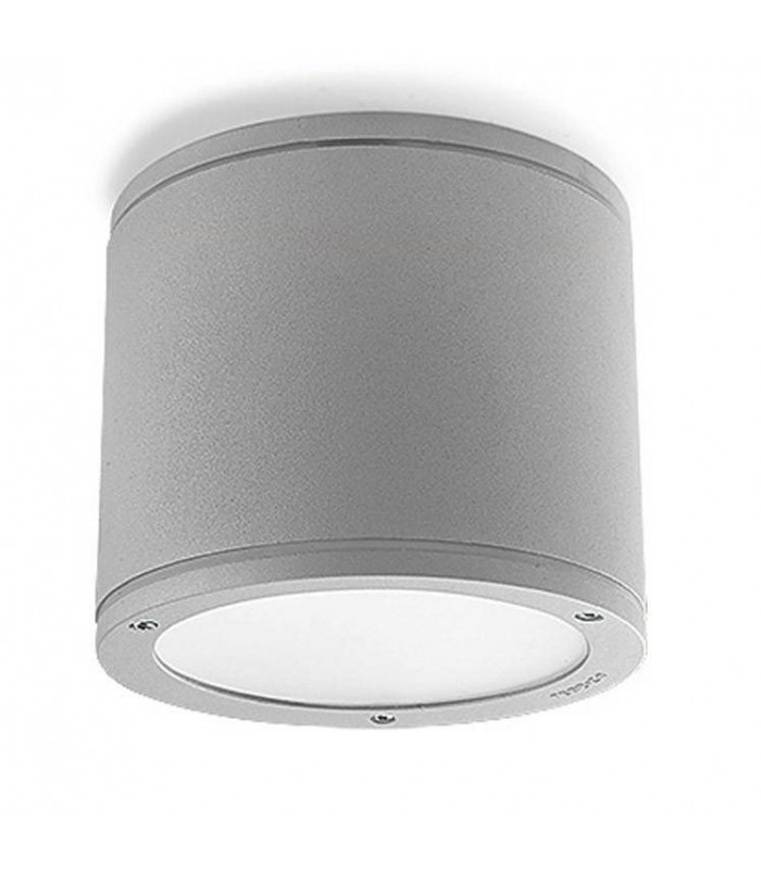 2 Light Outdoor Surface Mounted Ceiling Light Grey IP65