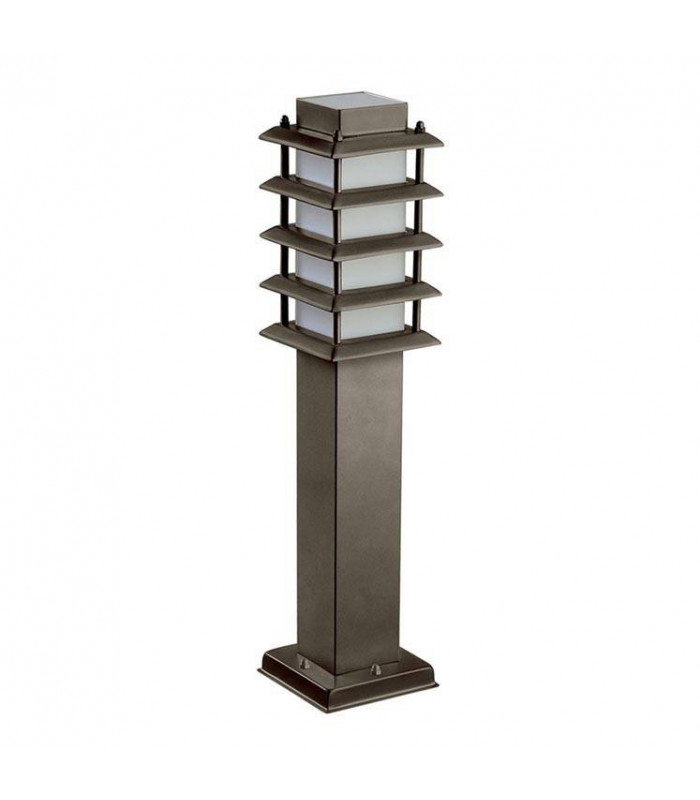1 Light Outdoor Bollard Light Brown IP55