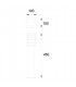1 Light Outdoor Bollard Light Brown IP55