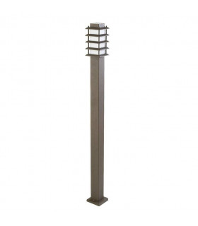 1 Light Outdoor Bollard Light Brown IP55