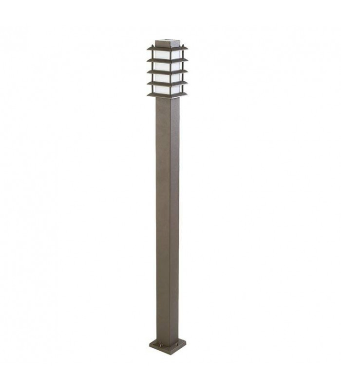 1 Light Outdoor Bollard Light Brown IP55