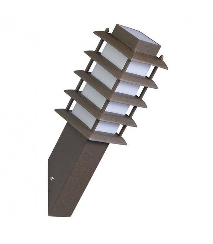 1 Light Outdoor Wall Light Brown IP55