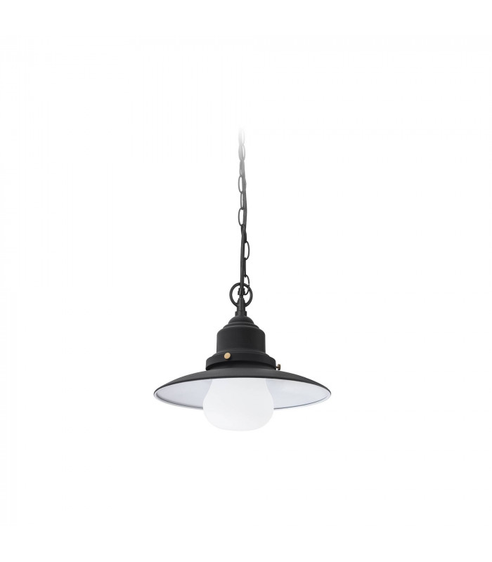 1 Light Outdoor Dome Wall Light Black IP44